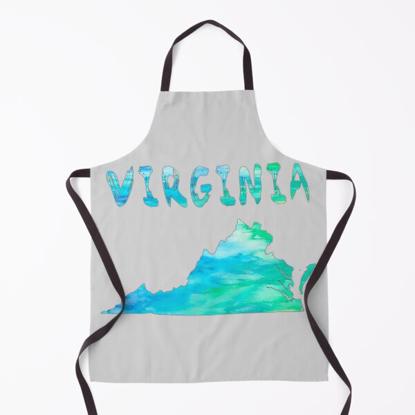 Item preview, Watercolor Virginia, Coastal Teal & Blue State Map designed and sold by mashmosh.