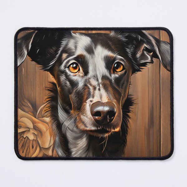 Item preview, Dog with rose in front of wooden wall designed and sold by Mianku | Für das Leben.