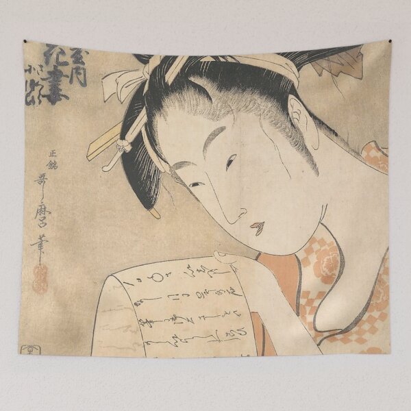 Item preview, The Courtesan Hanazuma Reading a Letter designed and sold by AnimaliaStar.