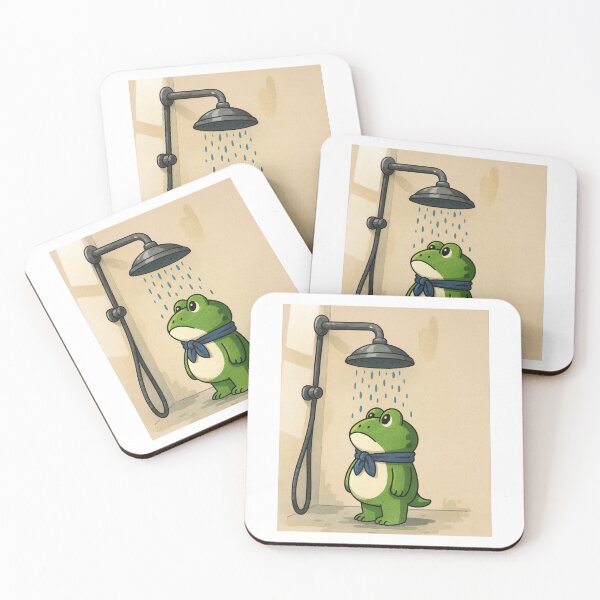 Item preview, bathroom art, funny frog bathroom art designed and sold by AddlPoolart.