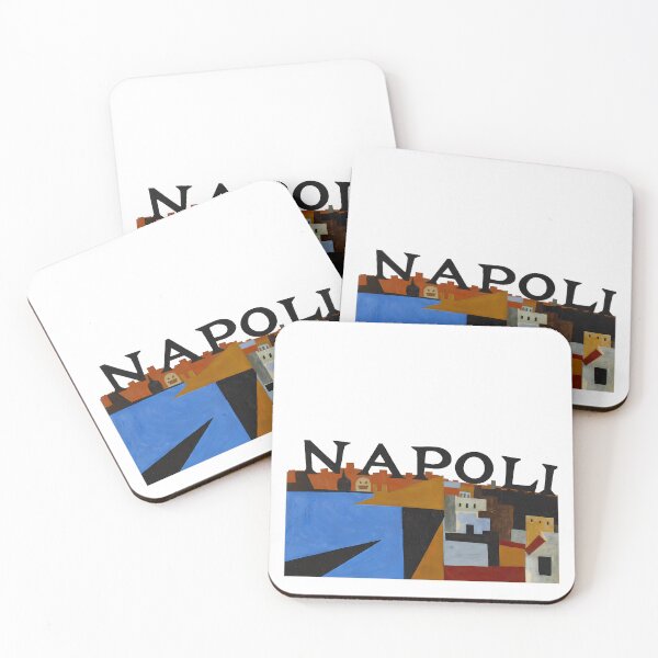 Item preview, Napoli Bauhaus Art – Naples Italy Contemporary Geometric Poster, Modern Bauhaus Travel Illustration, Abstract City Wall Art designed and sold by OzzFrequency.