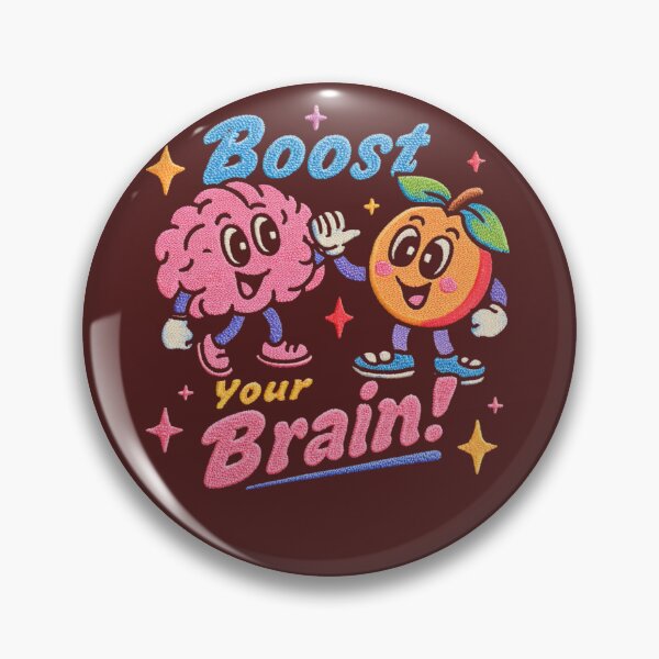 Item preview, Boost Your Brain – Cute Kawaii Brain & Peach Motivation | Study, School & Teacher Gift designed and sold by DigitalArtByNow.