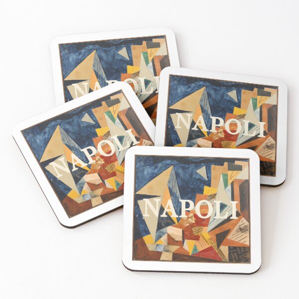 Item preview, Napoli Bauhaus Art – Naples Italy Contemporary Geometric Poster, Modern Bauhaus Travel Illustration, Abstract City Wall Art designed and sold by OzzFrequency.