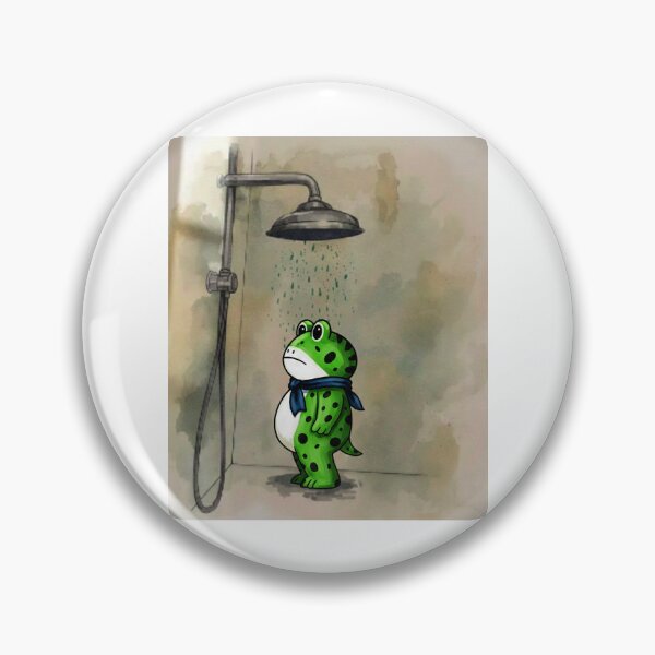 Item preview, bathroom art, funny frog bathroom art designed and sold by AddlPoolart.