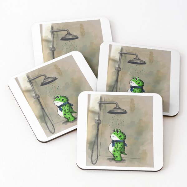 Item preview, bathroom art, funny frog bathroom art designed and sold by AddlPoolart.