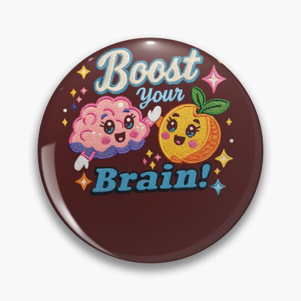 Item preview, Copy of Boost Your Brain – Cute Kawaii Brain & Peach Motivation | Study, School & Teacher Gift designed and sold by DigitalArtByNow.