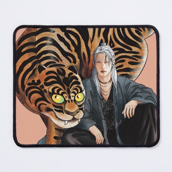 Item preview, Sansin and his tiger, god of the mountain. Korean mythology. designed and sold by SoHappyColors.