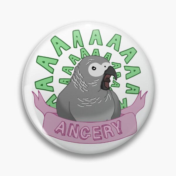Item preview, ANGERY - african grey parrot designed and sold by FandomizedRose.