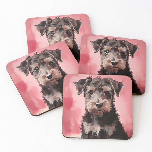 Item preview, Adorable Schnauzer puppy, portrait in watercolor style designed and sold by Mianku | Für das Leben.