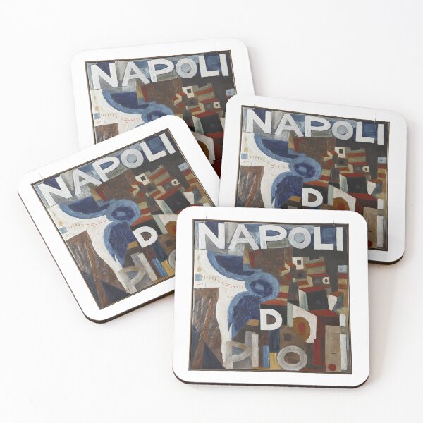 Item preview, Napoli Bauhaus Art – Naples Italy Contemporary Geometric Poster, Modern Bauhaus Travel Illustration, Abstract City Wall Art designed and sold by OzzFrequency.
