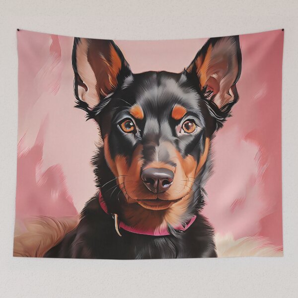 Item preview, Dog with pink collar portrait designed and sold by Mianku | Für das Leben.