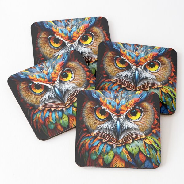 Item preview, Colorful owl in an abstract style designed and sold by Mianku | Für das Leben.