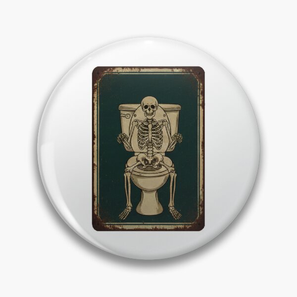 Item preview, bathroom art, funny skeleton bathroom art designed and sold by AddlPoolart.