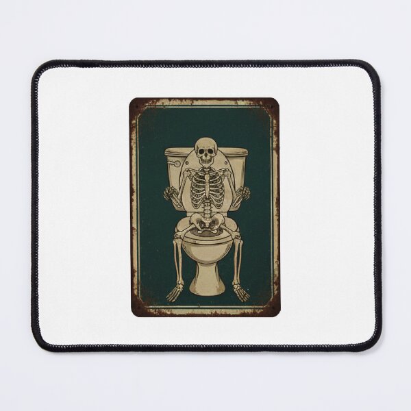 Item preview, bathroom art, funny skeleton bathroom art designed and sold by AddlPoolart.