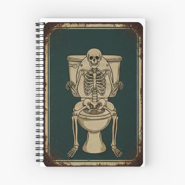 Item preview, bathroom art, funny skeleton bathroom art designed and sold by AddlPoolart.