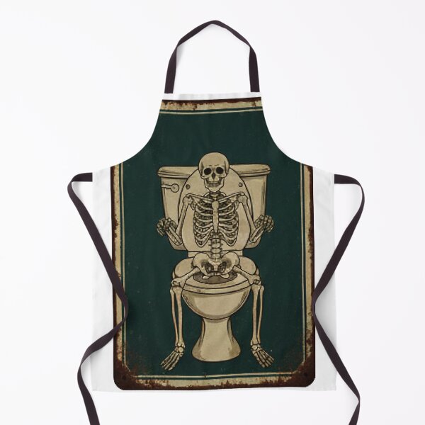 Item preview, bathroom art, funny skeleton bathroom art designed and sold by AddlPoolart.