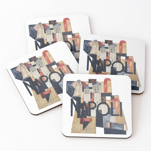 Item preview, Napoli Bauhaus Art – Naples Italy Contemporary Geometric Poster, Modern Bauhaus Travel Illustration, Abstract City Wall Art designed and sold by OzzFrequency.