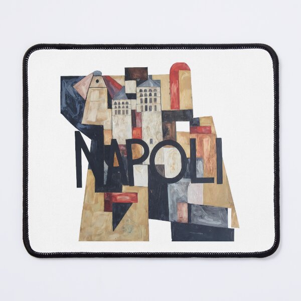 Item preview, Napoli Bauhaus Art – Naples Italy Contemporary Geometric Poster, Modern Bauhaus Travel Illustration, Abstract City Wall Art designed and sold by OzzFrequency.