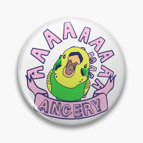 Item preview, ANGERY - green budgie designed and sold by FandomizedRose.