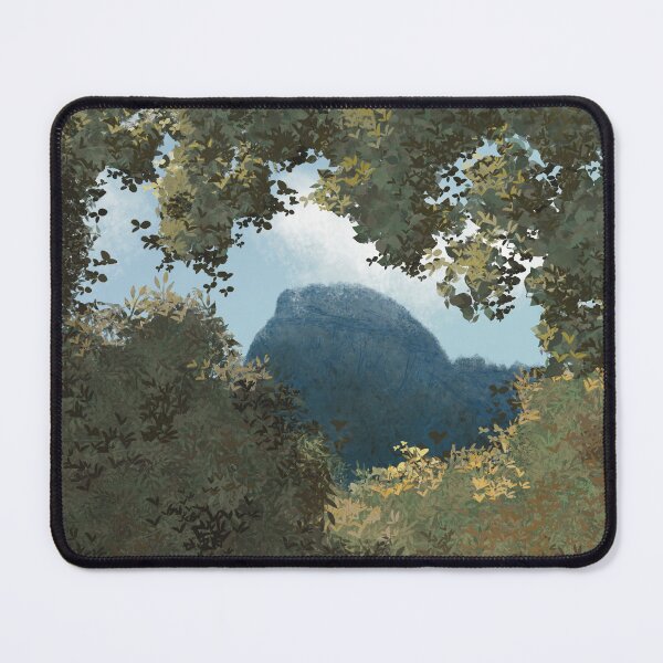 Item preview, Half Dome Through the Trees – Yosemite National Park Landscape Painting designed and sold by Katherine Hensel Art.