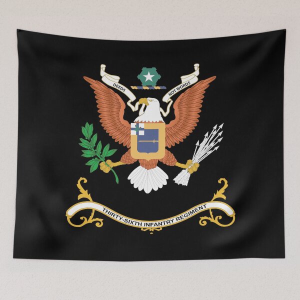Item preview, Army - Regimental Colors - 36th Infantry Regiment  - DEEDS NOT WORDS X 300 designed and sold by Military Insignia Products.