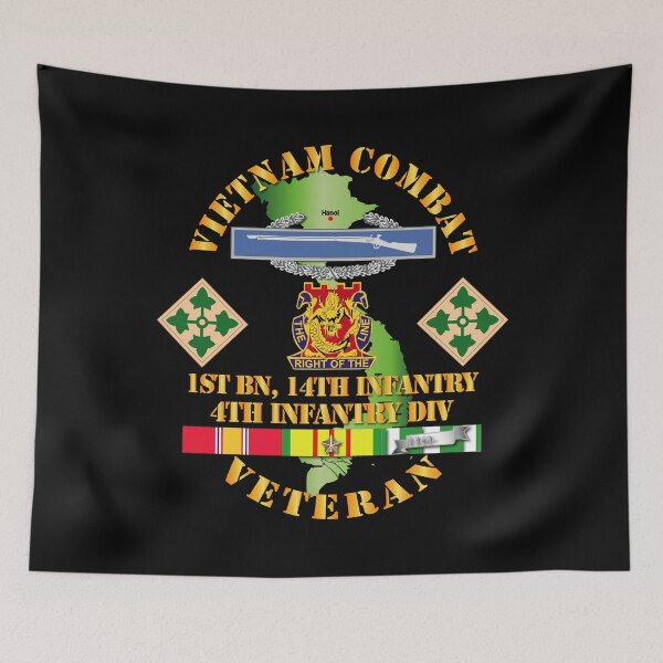 Item preview, Army - Vietnam Combat Infantry Veteran w 1st Bn 14th Inf - 4th ID SSI designed and sold by Military Insignia Products.