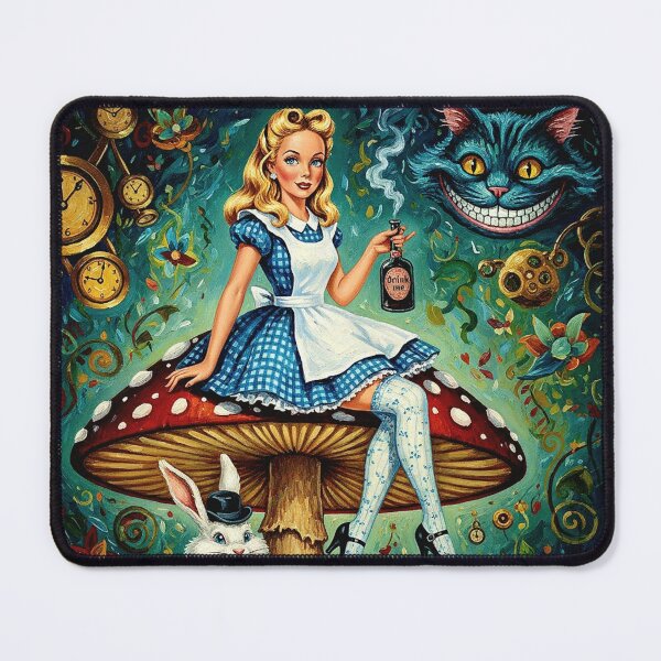 Item preview, Pop Surrealism Alice in Wonderland Art Print - Highly Detailed Neo-Folk Fantasy Painting designed and sold by Art's Diner.