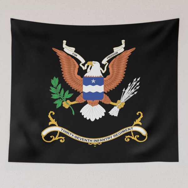 Item preview, Army - Regimental Colors - 37th Infantry Regiment  - FOR FREEDOM X 300 designed and sold by Military Insignia Products.