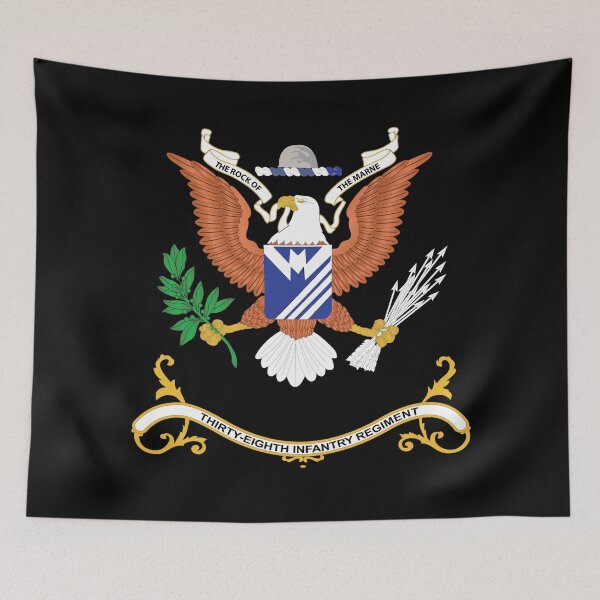 Item preview, Army - Regimental Colors - 38th Infantry Regiment  - THE ROCK OF THE MARNE X 300 designed and sold by Military Insignia Products.