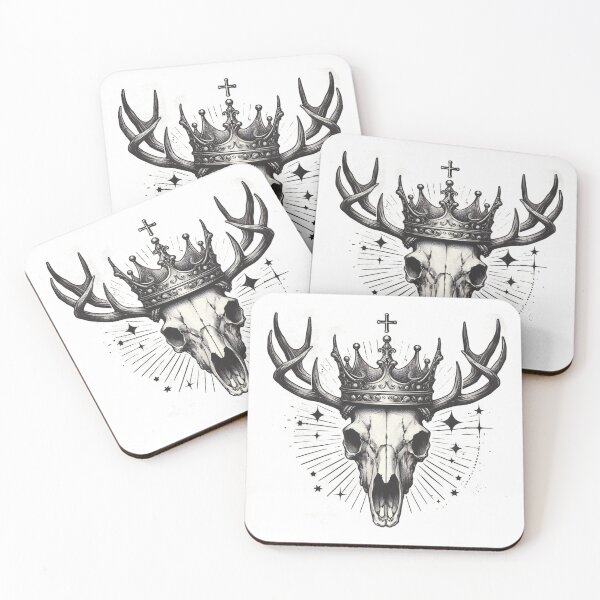 Item preview, The Majestic Remains – Crowned Deer Skull Gothic Forest Design designed and sold by denip.