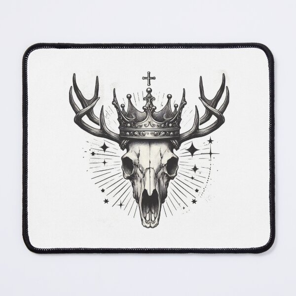 Item preview, The Majestic Remains – Crowned Deer Skull Gothic Forest Design designed and sold by denip.