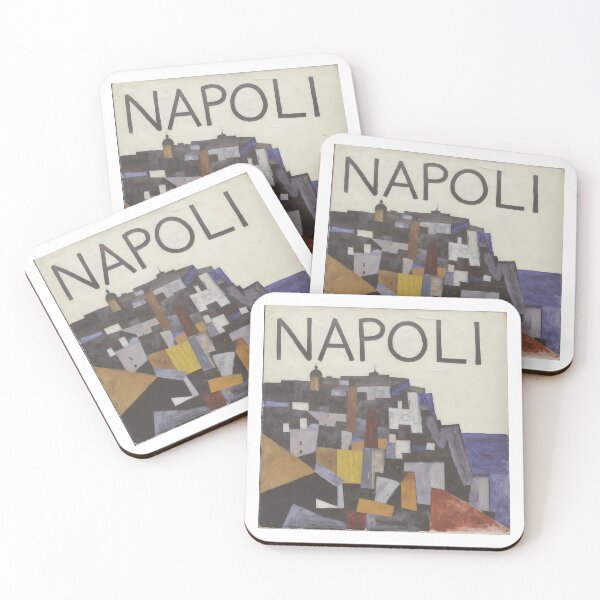 Item preview, Napoli Bauhaus Art – Naples Italy Contemporary Geometric Poster, Modern Bauhaus Travel Illustration, Abstract City Wall Art designed and sold by OzzFrequency.