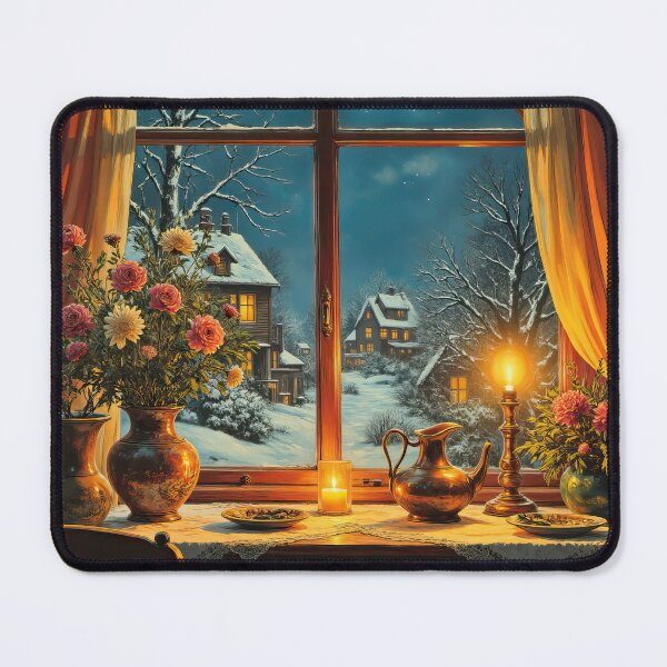 Item preview, Winter Evening Still Life by the Window designed and sold by Liededrom..