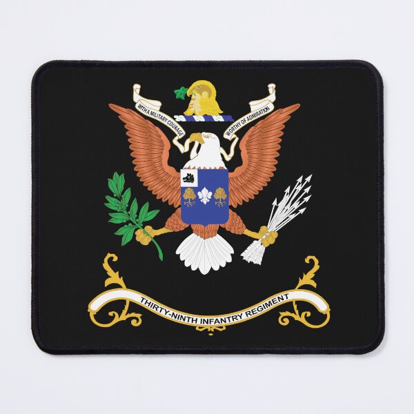 Item preview, Army - Regimental Colors - 39th Infantry Regiment - WITH A MILITARY COURAGE WORTHY OF X 300 designed and sold by Military Insignia Products.
