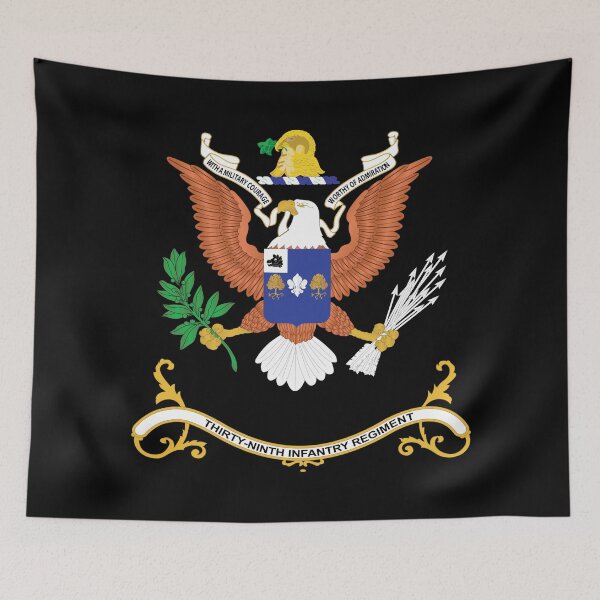 Item preview, Army - Regimental Colors - 39th Infantry Regiment  - WITH A MILITARY COURAGE WORTHY OF X 300 designed and sold by Military Insignia Products.