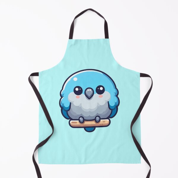 Item preview, Cute Blue Quaker Parrot - Kawaii Fluffy Borb designed and sold by GREENZ0NE.