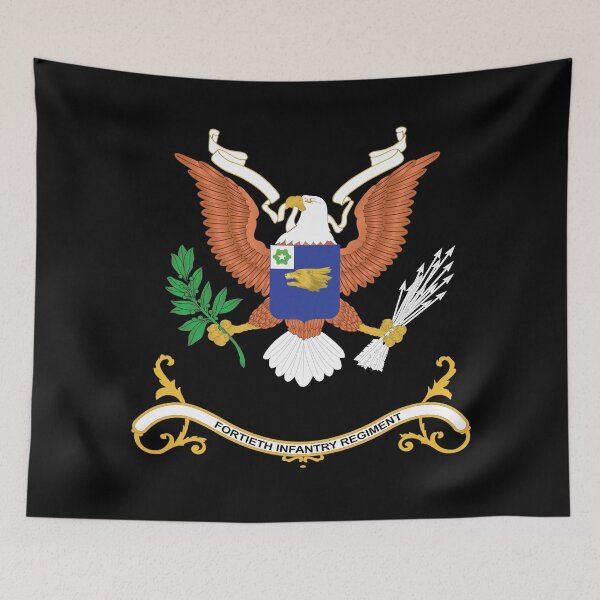 Item preview, Army - Regimental Colors - 40th Infantry Regiment - No Motto X 300 designed and sold by Military Insignia Products.