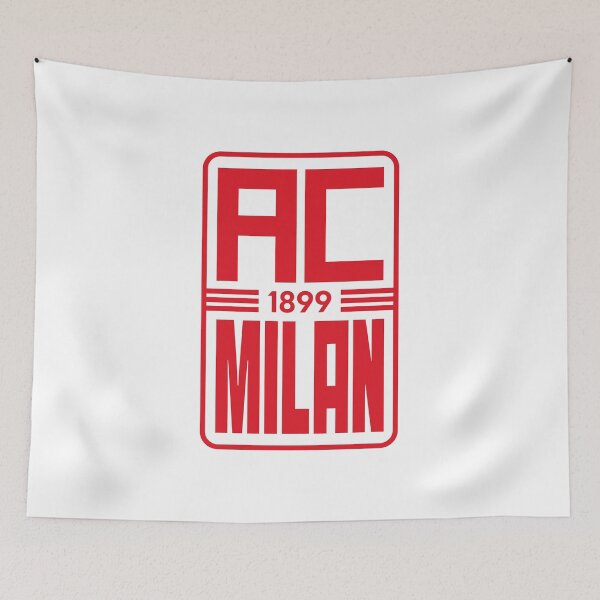Item preview, AC Milan 1899 Minimal Typography sticker - RED designed and sold by Musabinho.