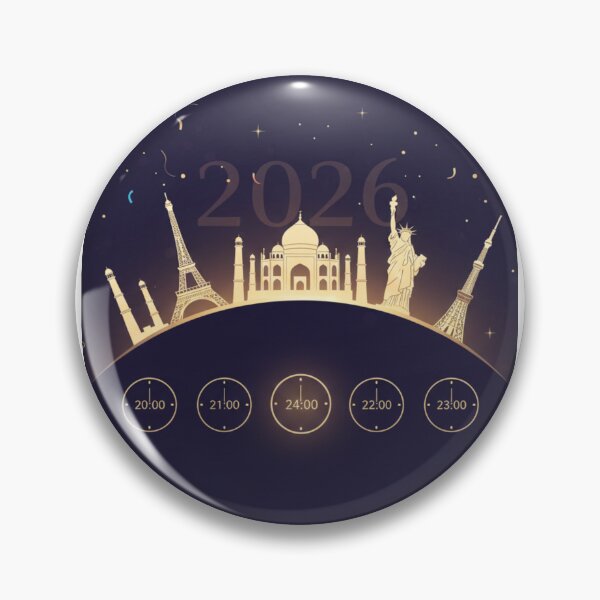 Item preview, 2026 Global New Year Countdown – World Landmarks Celebration designed and sold by PunchDrop.