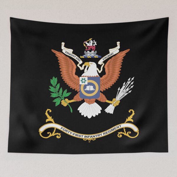 Item preview, Army - Regimental Colors - 41st Infantry Regiment  - STRAIGHT AND STALWART X 300 designed and sold by Military Insignia Products.