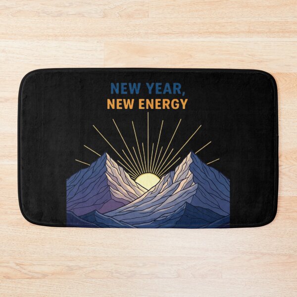 Item preview, New Year, New Energy – Sunrise Mountain Illustration designed and sold by Design_Your_Day.