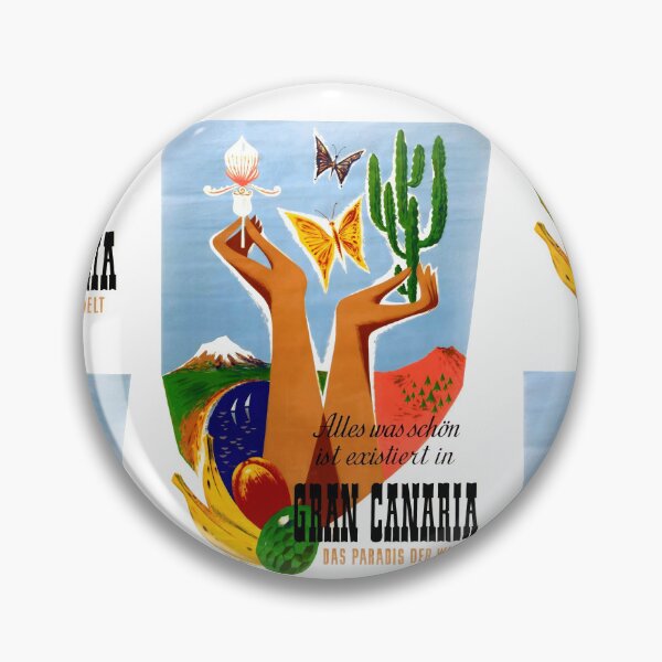 Item preview, Vintage Gran Canaria Travel Poster | Mid-Century Art | Exotic Nature & Scenic Landscapes | Paradise Getaway | Bold Colors designed and sold by artofuniverse.