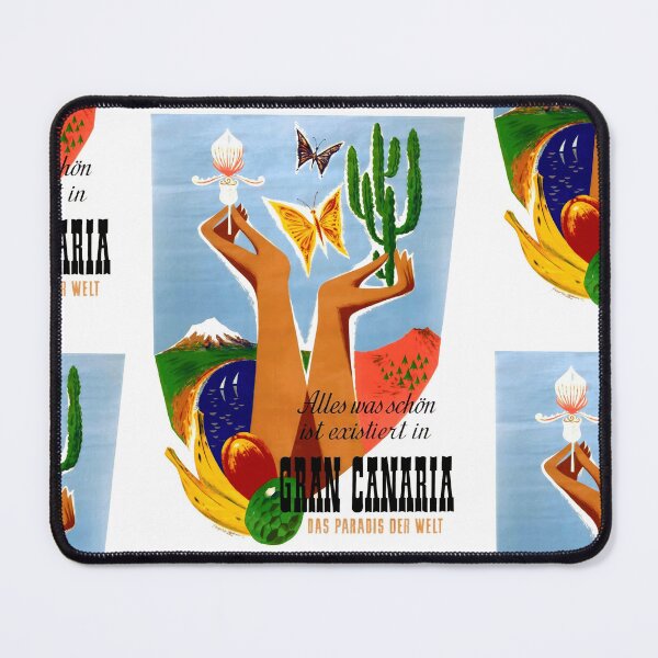 Item preview, Vintage Gran Canaria Travel Poster | Mid-Century Art | Exotic Nature & Scenic Landscapes | Paradise Getaway | Bold Colors designed and sold by artofuniverse.