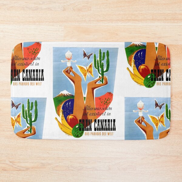 Item preview, Vintage Gran Canaria Travel Poster | Mid-Century Art | Exotic Nature & Scenic Landscapes | Paradise Getaway | Bold Colors designed and sold by artofuniverse.