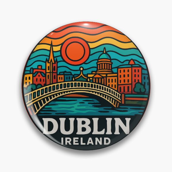 Item preview, Dublin Ireland Trippy Art Travel designed and sold by TomFrontierArt.