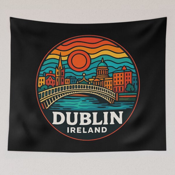 Item preview, Dublin Ireland Trippy Art Travel designed and sold by TomFrontierArt.