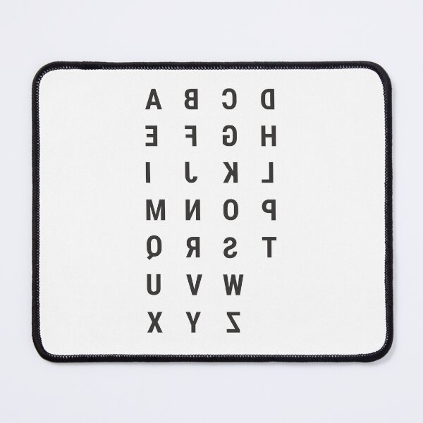 Item preview, English alphabets mirror letters designed and sold by Think4Prints.