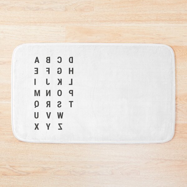 Item preview, English alphabets mirror letters designed and sold by Think4Prints.