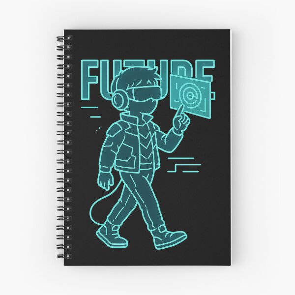 Item preview, Futuristic VR Explorer – Neon Cyberpunk Virtual Reality Tech Illustration designed and sold by zevorgue.