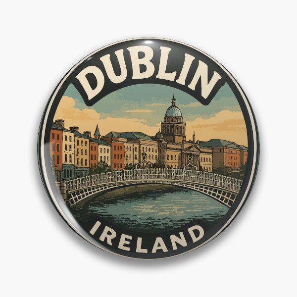 Item preview, Dublin Ireland Vintage Travel designed and sold by TomFrontierArt.